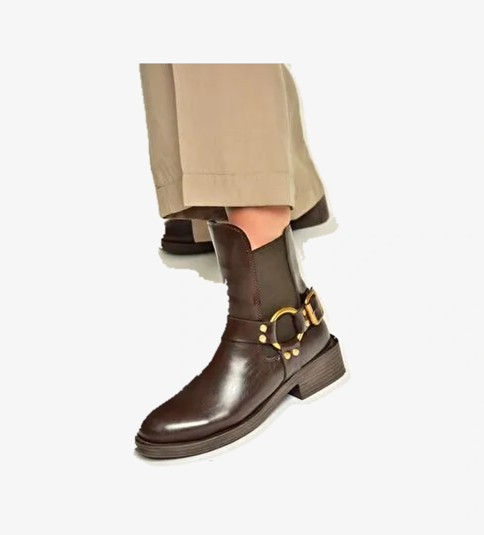 T8208810 Kahverengi Kadın Bot - Görsel 1