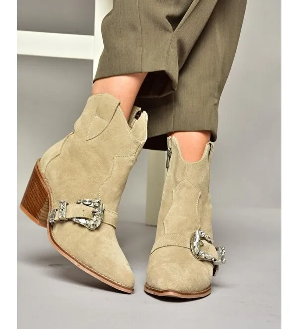 T3803950 Bej Kadın Bot - Görsel 1