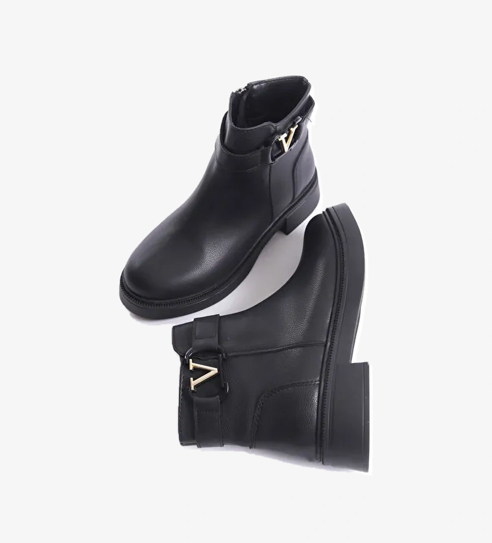 D802 Kadın Yanı Tokalı Ortopedik Soğuk Geçirmez Bot