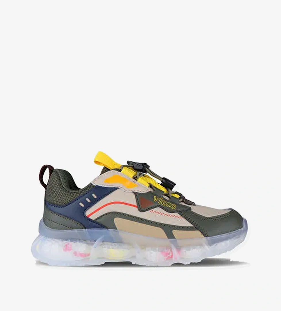 Lucio Havalı Taban Erkek Çocuk Haki Spor Ayakkabı - Görsel 1