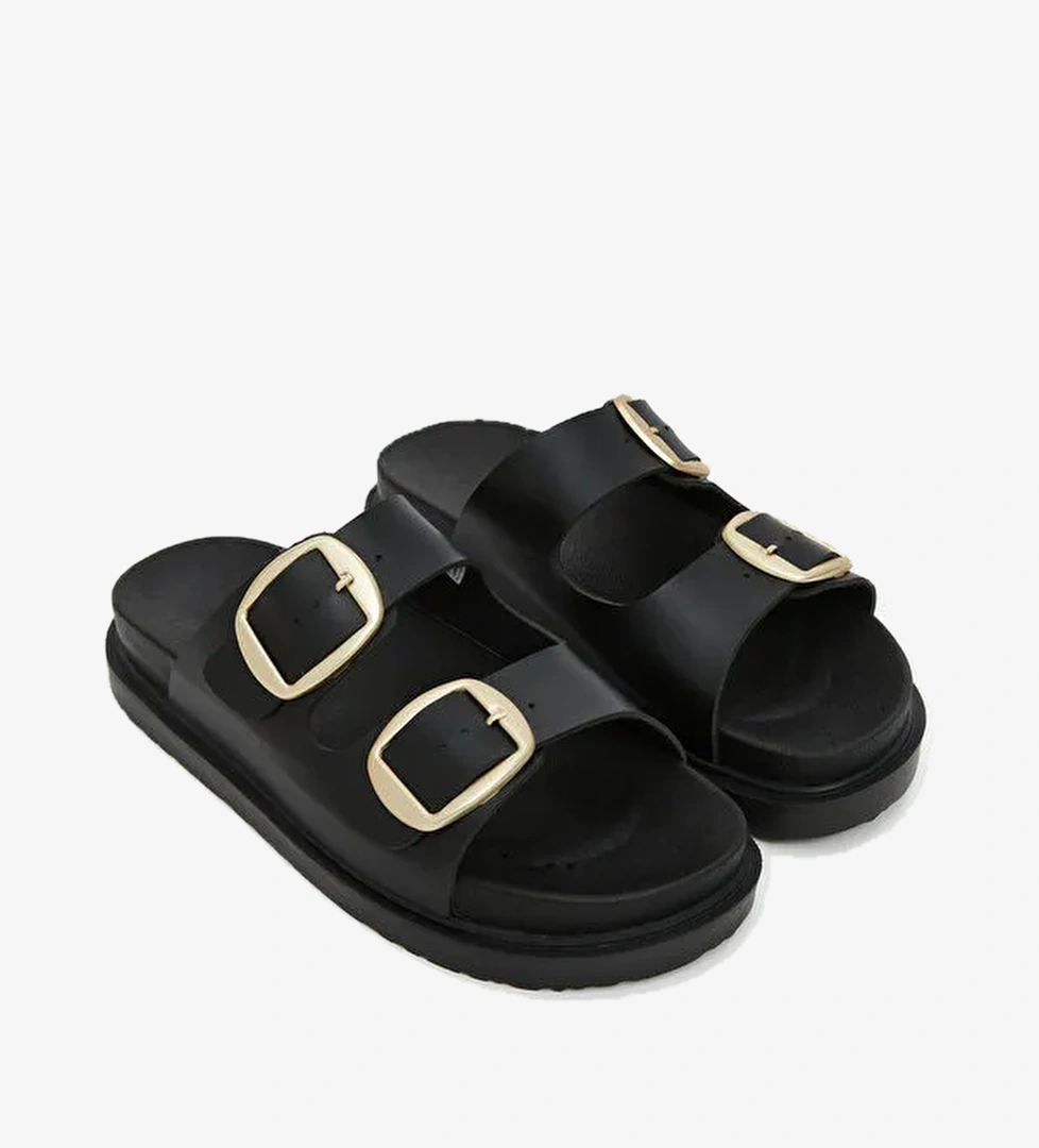 Lcw Steps Bej Lcw Steps Deri Görünümlü Kadın Terlik