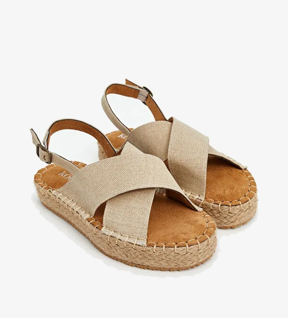 Çapraz Bantlı Kadın Sandalet - Görsel 1