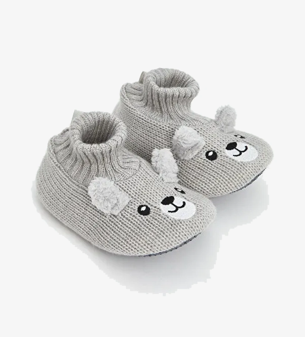 Hayvan Baskılı Erkek Bebek Ev Ayakkabısı - Görsel 1