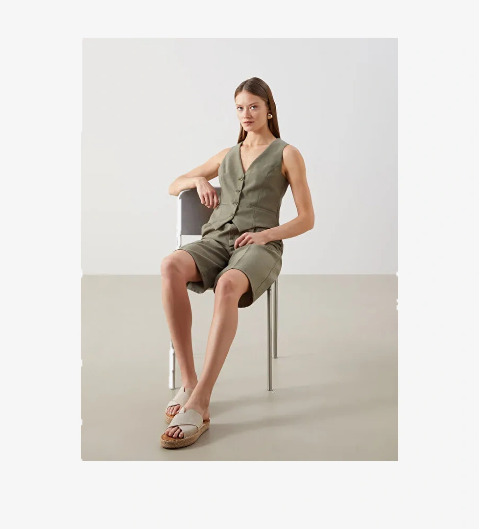 Çapraz Bantlı Kadın Terlik - Görsel 1