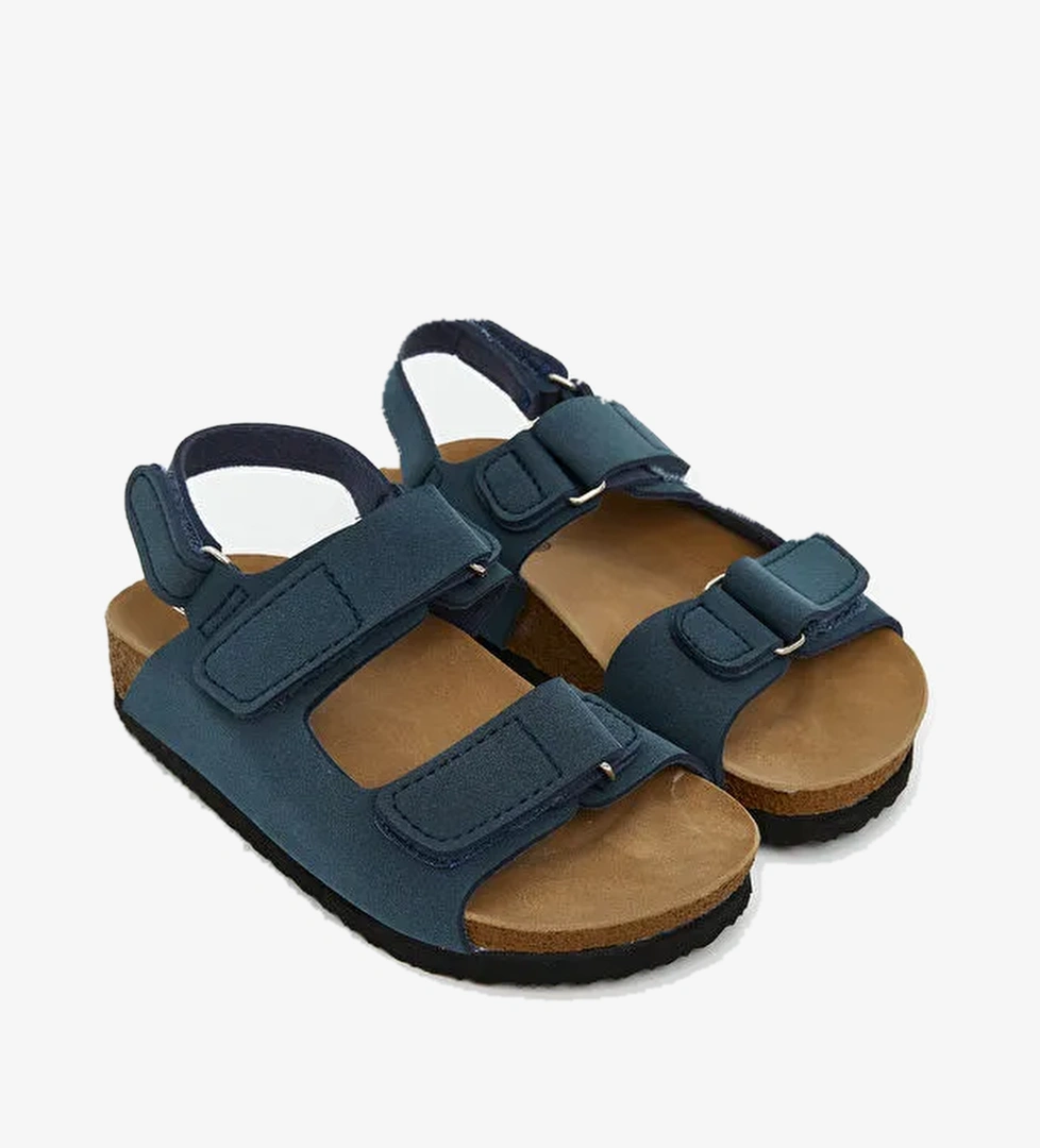 Lcw Steps Kahverengi Lcw Steps Süet Görünümlü Erkek Çocuk Sandalet