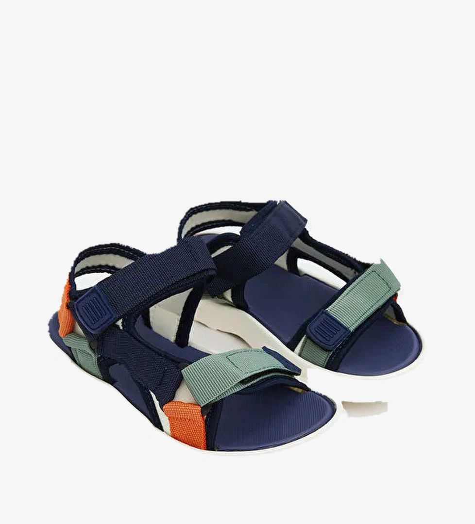Renk Bloklu Erkek Çocuk Sandalet - Görsel 1