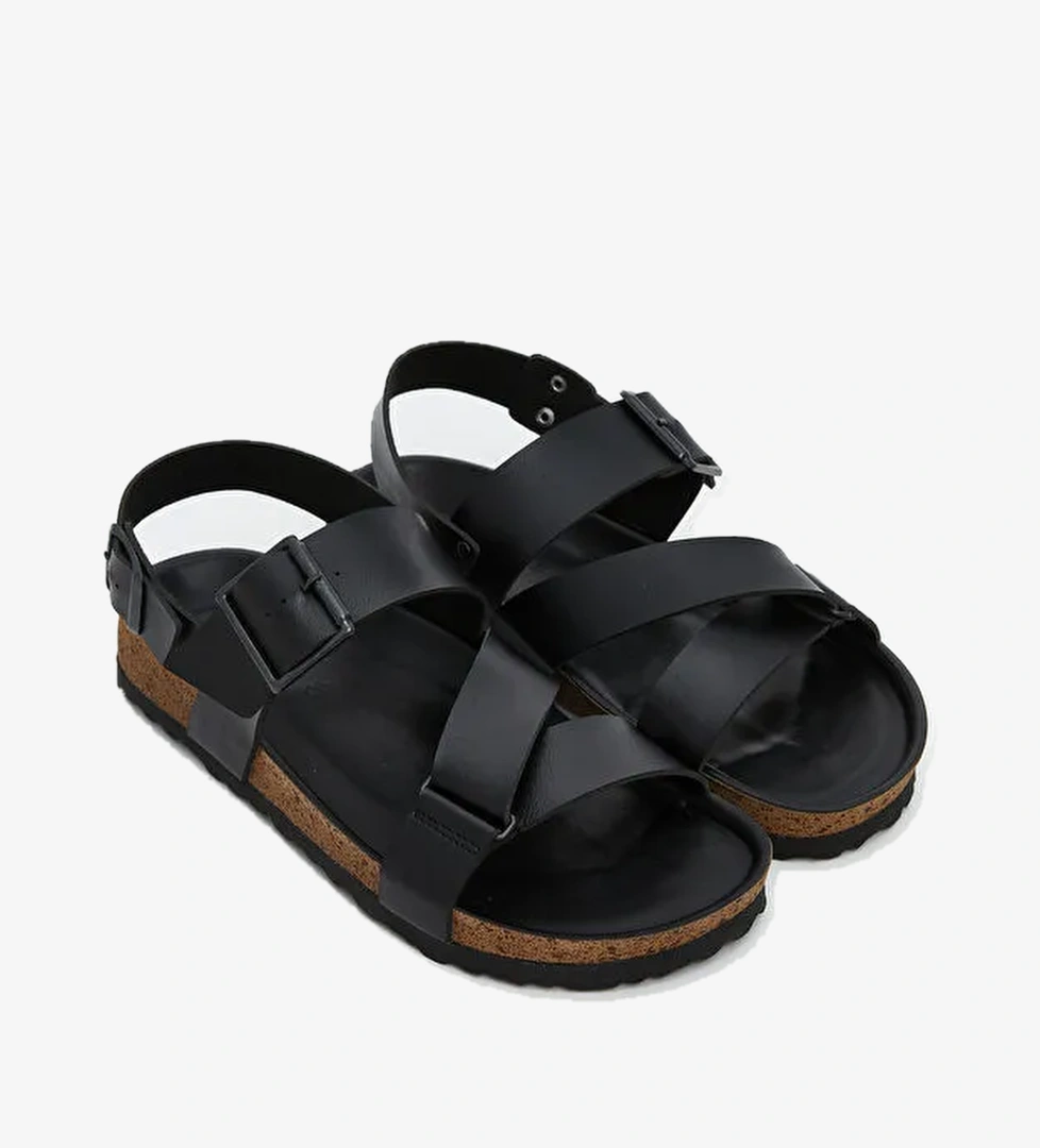 Deri Görünümlü Erkek Sandalet - Görsel 1