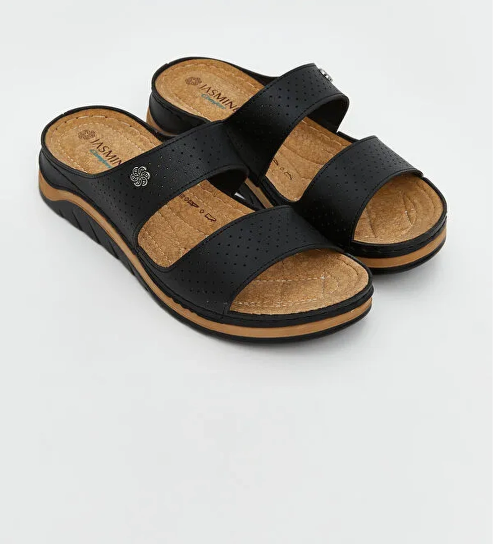 Çift Bantlı Kadın Terlik - Görsel 1