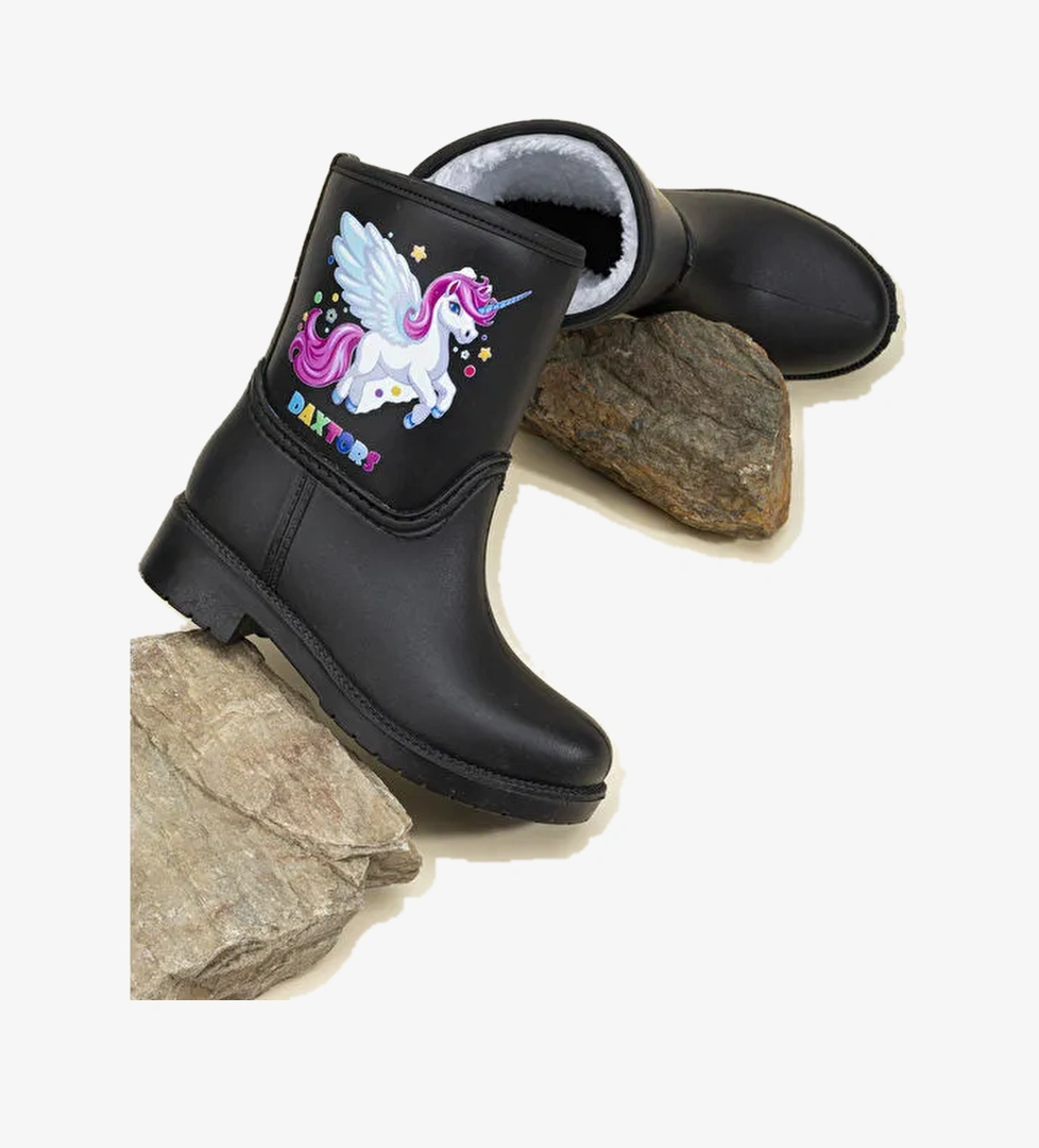 Prenses Su Ve Soğuk Geçirmez Kız Çocuk Kar Botu Ve Çizme - Görsel 1