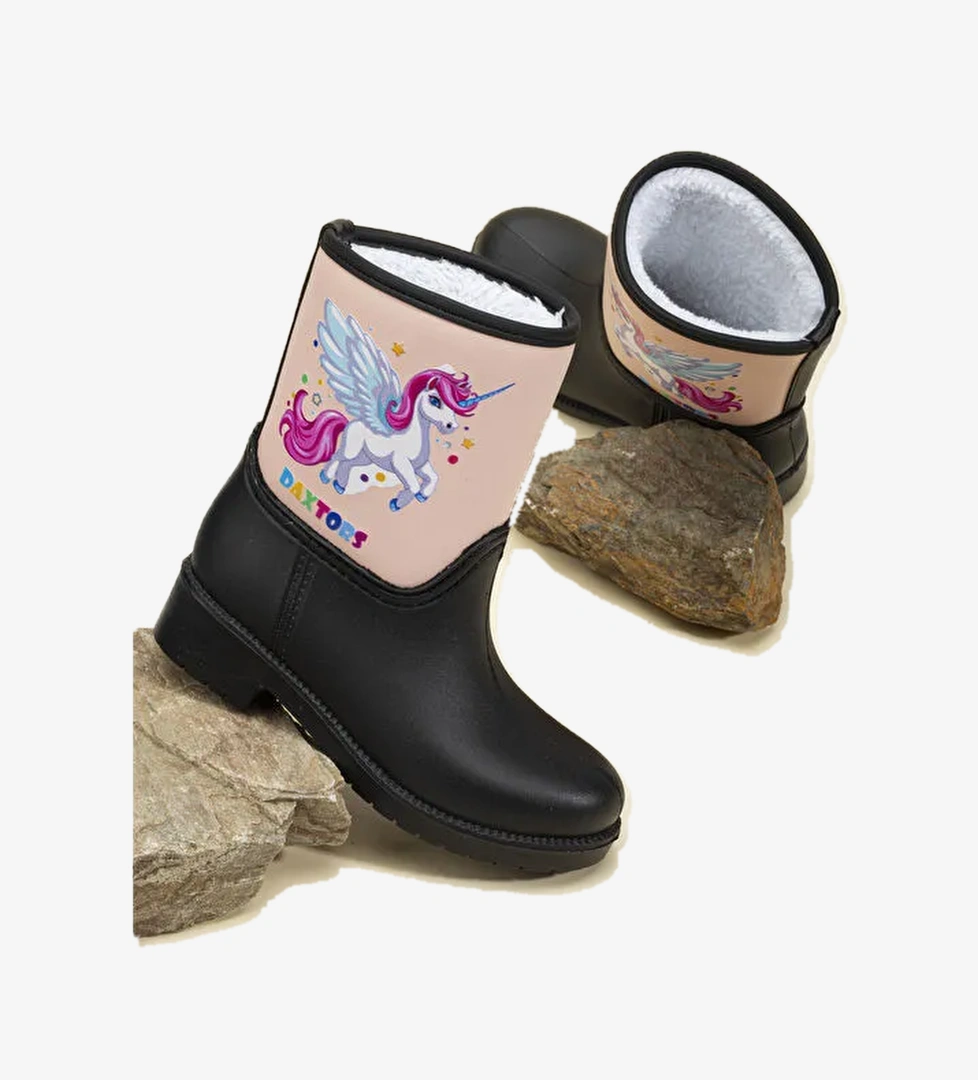 Prenses Su Ve Soğuk Geçirmez Kız Çocuk Kar Botu Ve Çizme