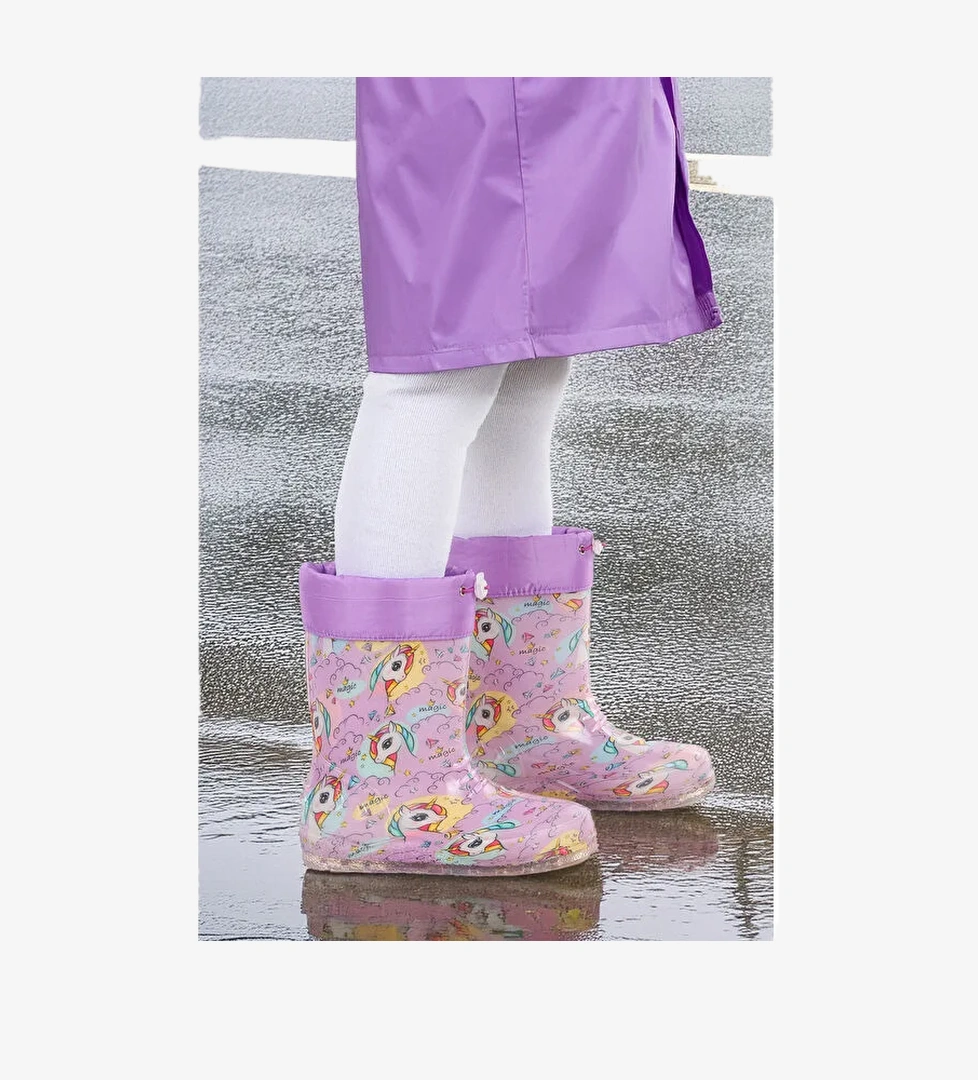 Su Geçirmez Kız Çocuk Yağmur Çizmesi