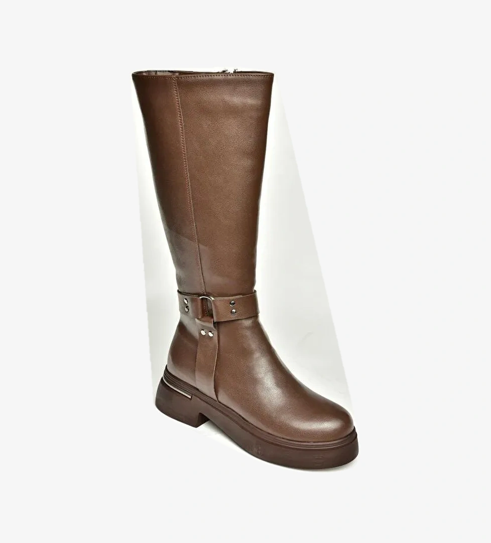 T996663009 Kahverengi Kadın Çizme - Görsel 1