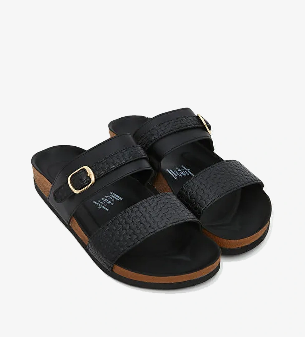 Çift Bantlı Kadın Terlik - Görsel 1