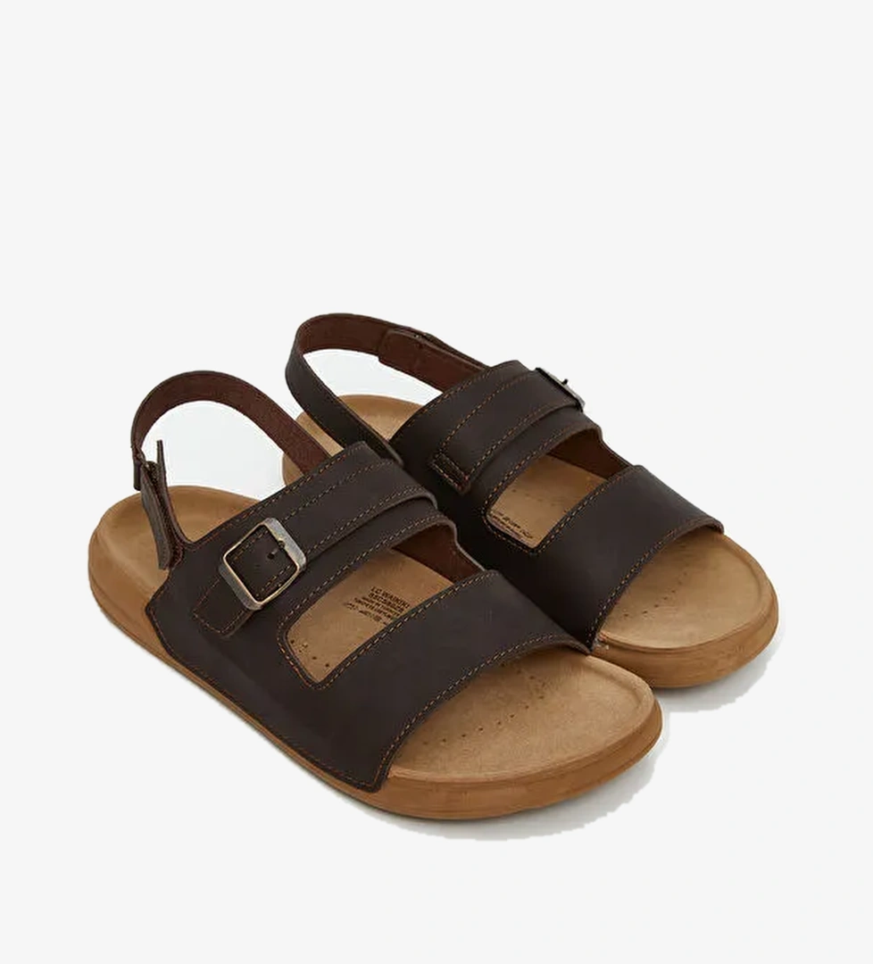 Lcw Steps Siyah Lcw Steps Süet Görünümlü Erkek Sandalet