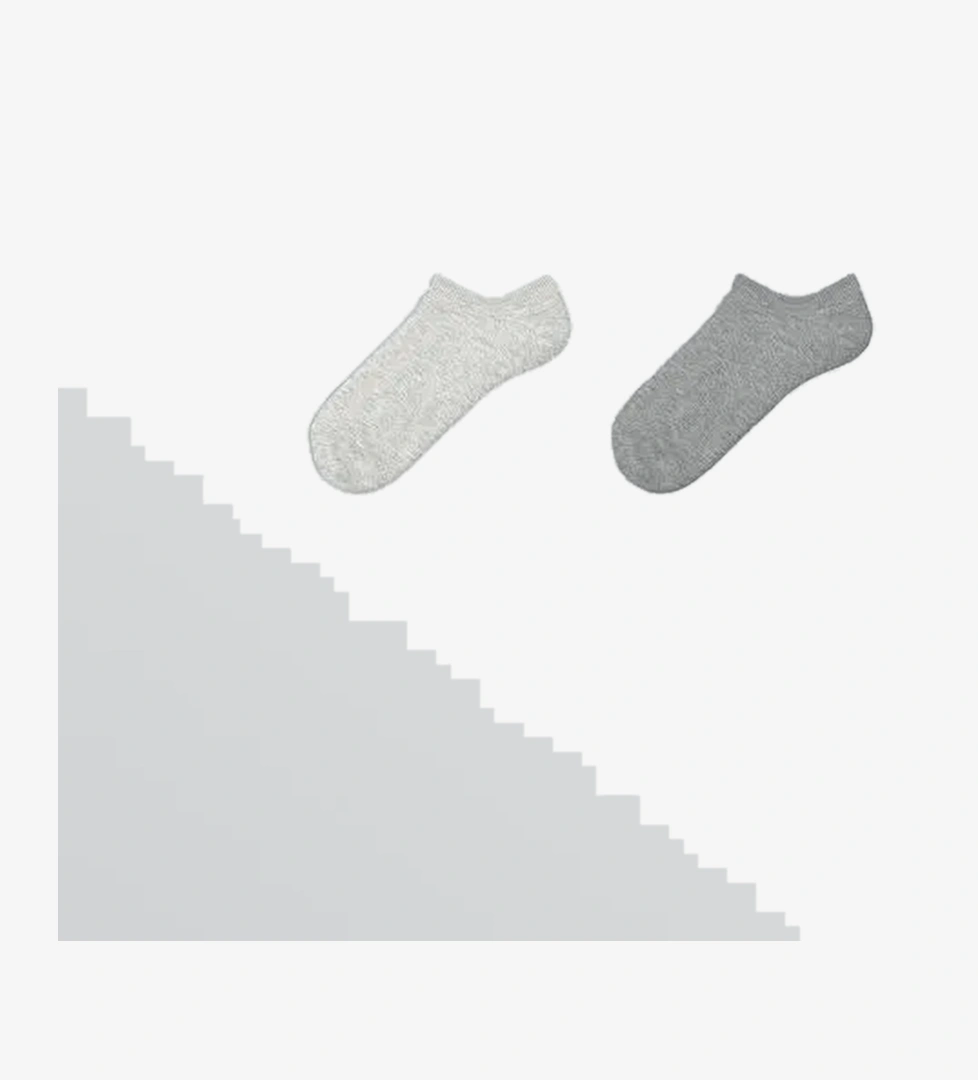 Kadın Düz Sneaker Çorap 5'li - Görsel 1