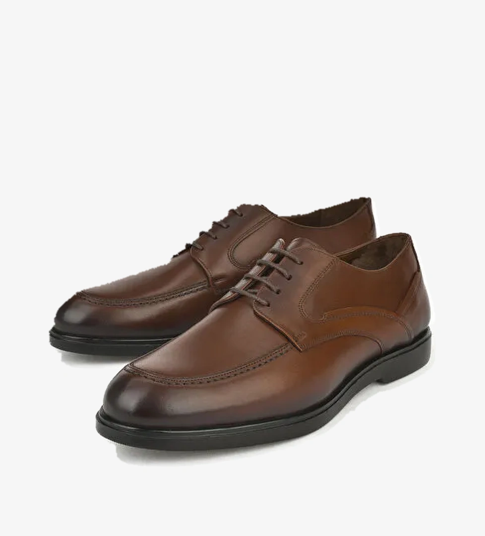 Erkek Hakiki Deri Ayakkabı 143745Z0307 Kahve - Görsel 1