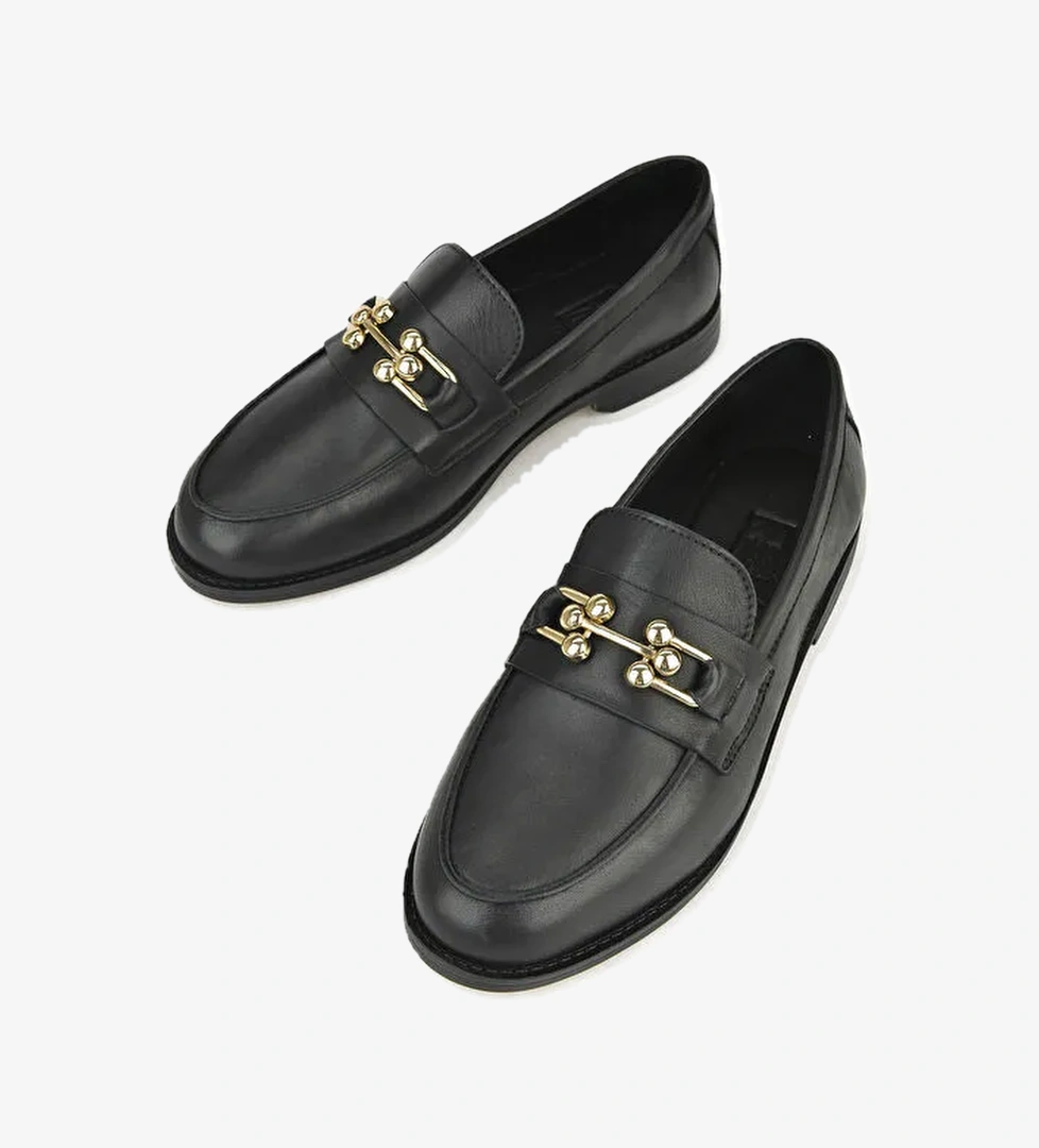 Hakiki Deri Kadın Ayakkabı 1411033Z24073 Siyah - Görsel 1