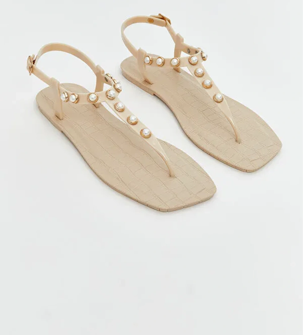 Kadın Taşlı Parmak Arası Terlik