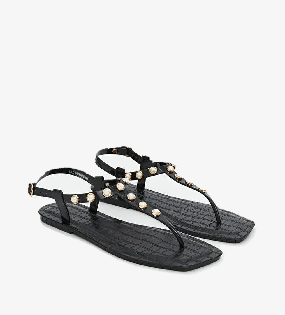 Kadın Taşlı Parmak Arası Terlik - Görsel 1