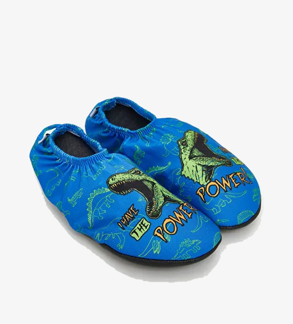 Dinozor Baskılı Erkek Çocuk Deniz Ayakkabısı - Görsel 1