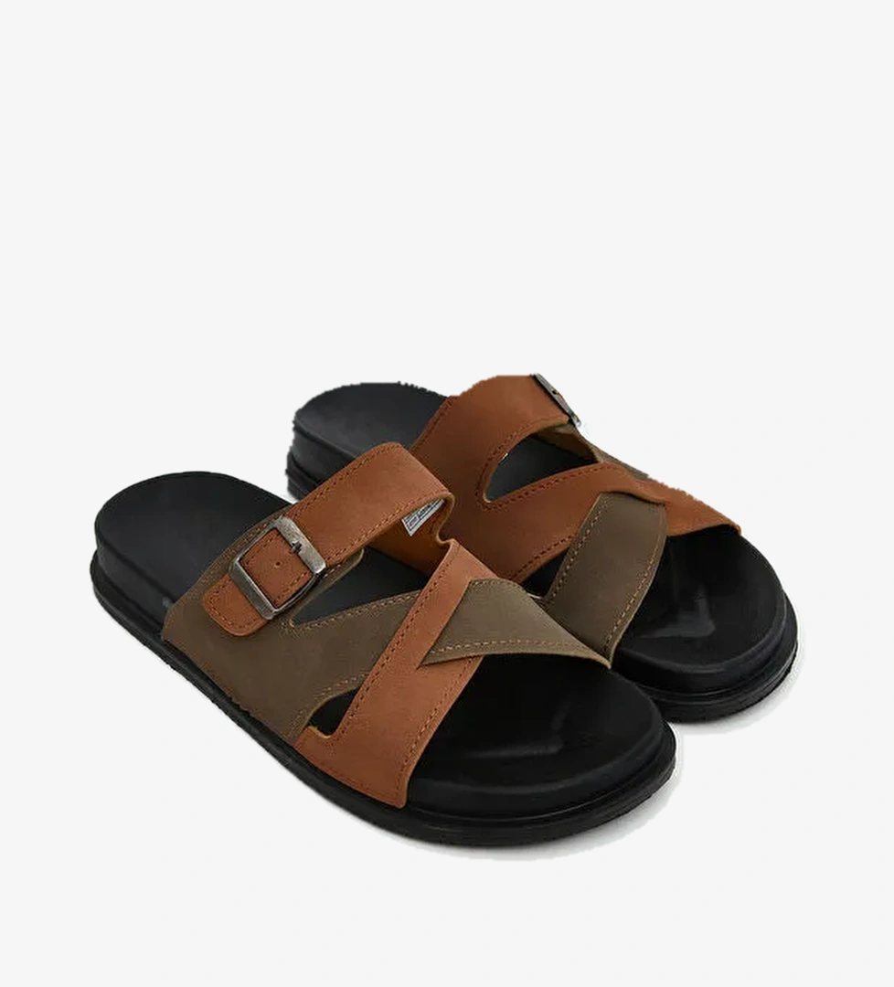 Lcw Steps Haki Lcw Steps Süet Görünümlü Erkek Terlik