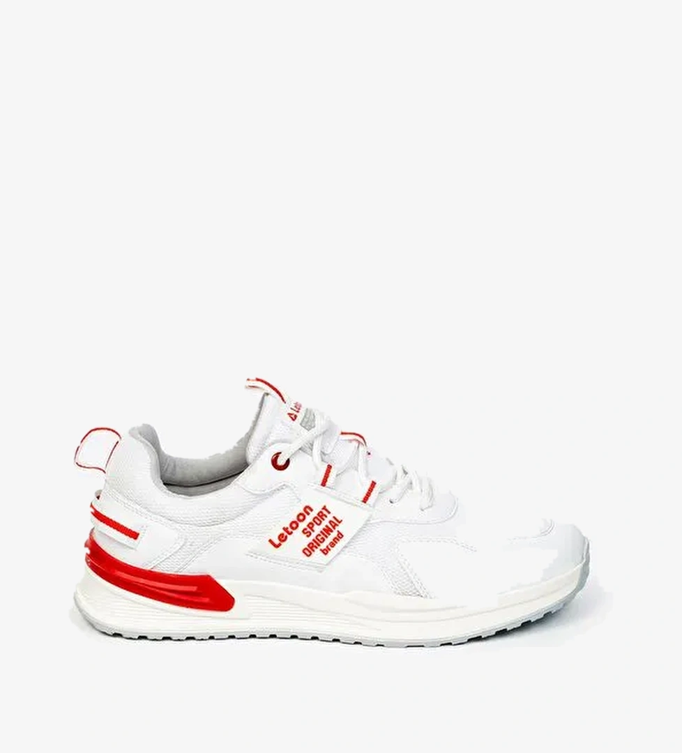 Yuvarlak Burunlu Bağcıklı Baskılı Erkek Spor Ayakkabı