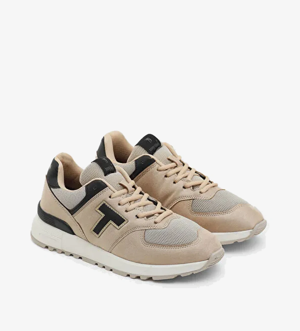 Unisex Krem Kaymaz Eva Taban Bağcıklı Spor Ayakkabı