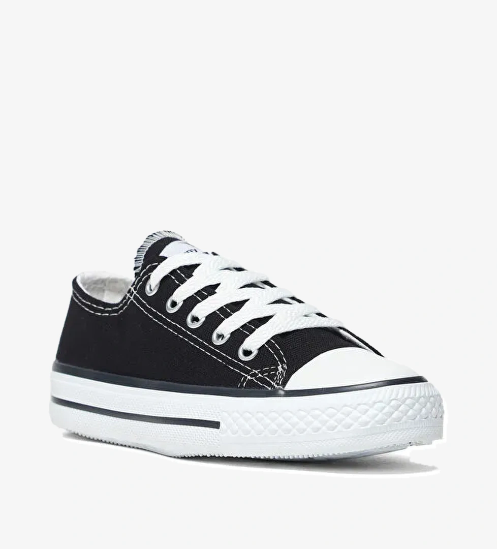 Çocuk Unisex Siyah Rahat Kalip Bağcıklı Spor Ayakkabı