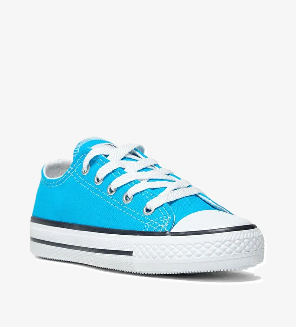 Çocuk Unisex Jean Mavi Rahat Kalip Bağcıklı Spor Ayakkabı