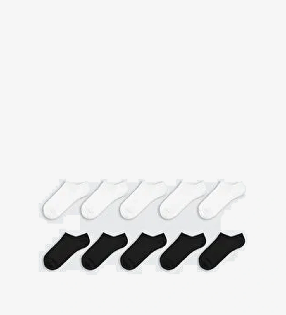 Kadın Düz Sneaker Çorap 10'lu - Görsel 1