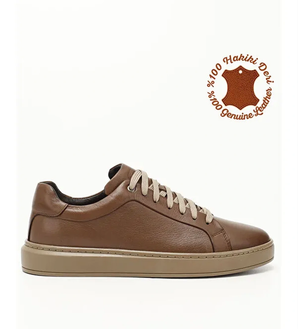 KUM Platinum Hakiki Deri Bağcıklı Erkek Günlük Sneaker 31641 - Görsel 1