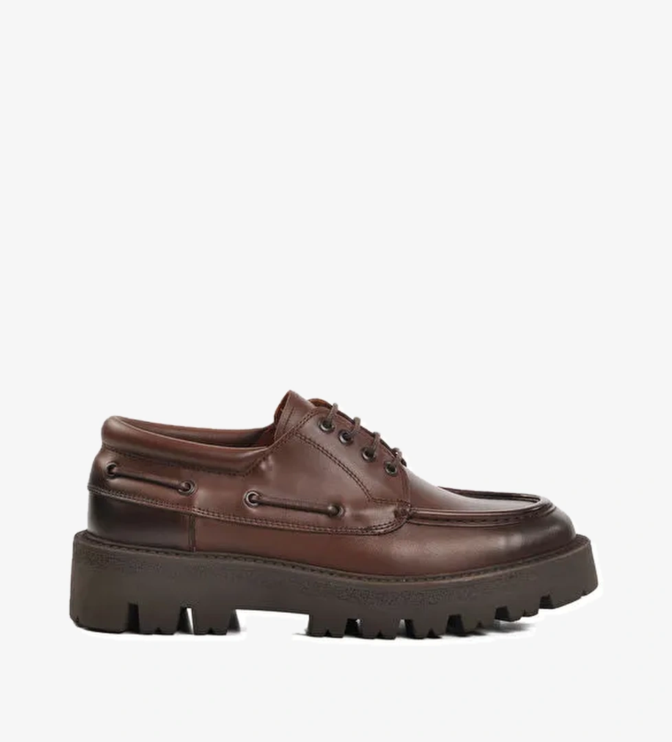 Kahve Hakiki Deri Erkek Klasik Ayakkabı Premium 4008 M