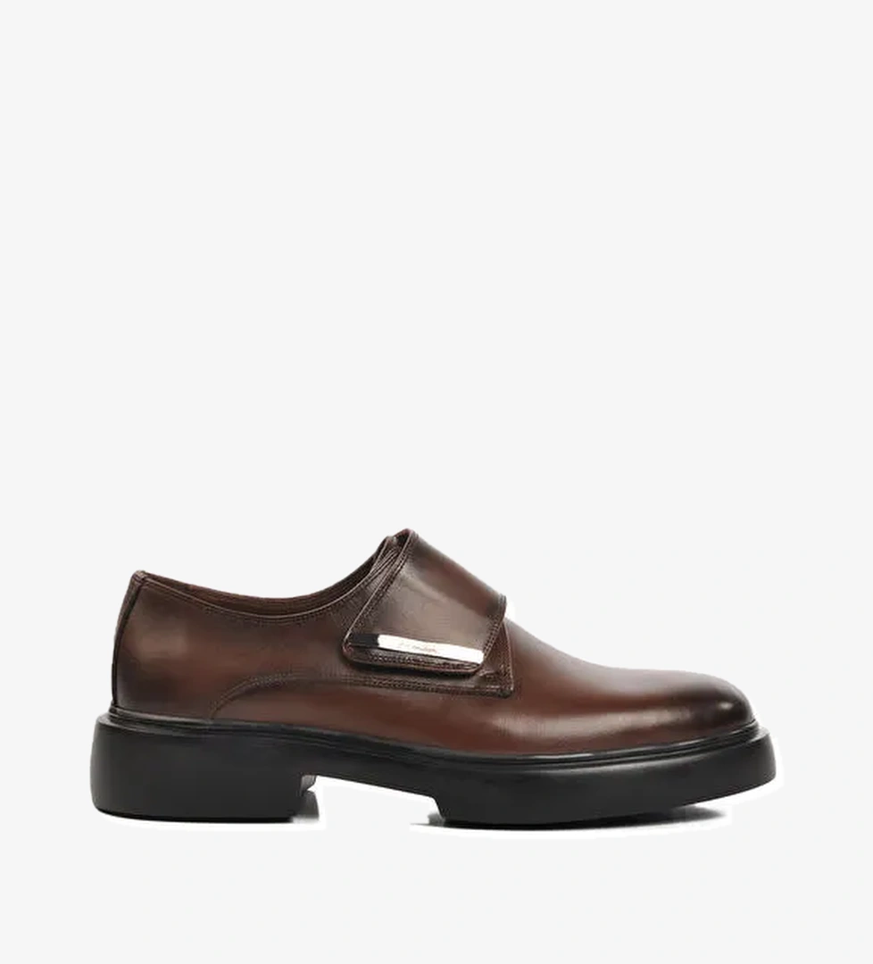 Kahve Hakiki Deri Erkek Casual Ayakkabı Premium 137 M