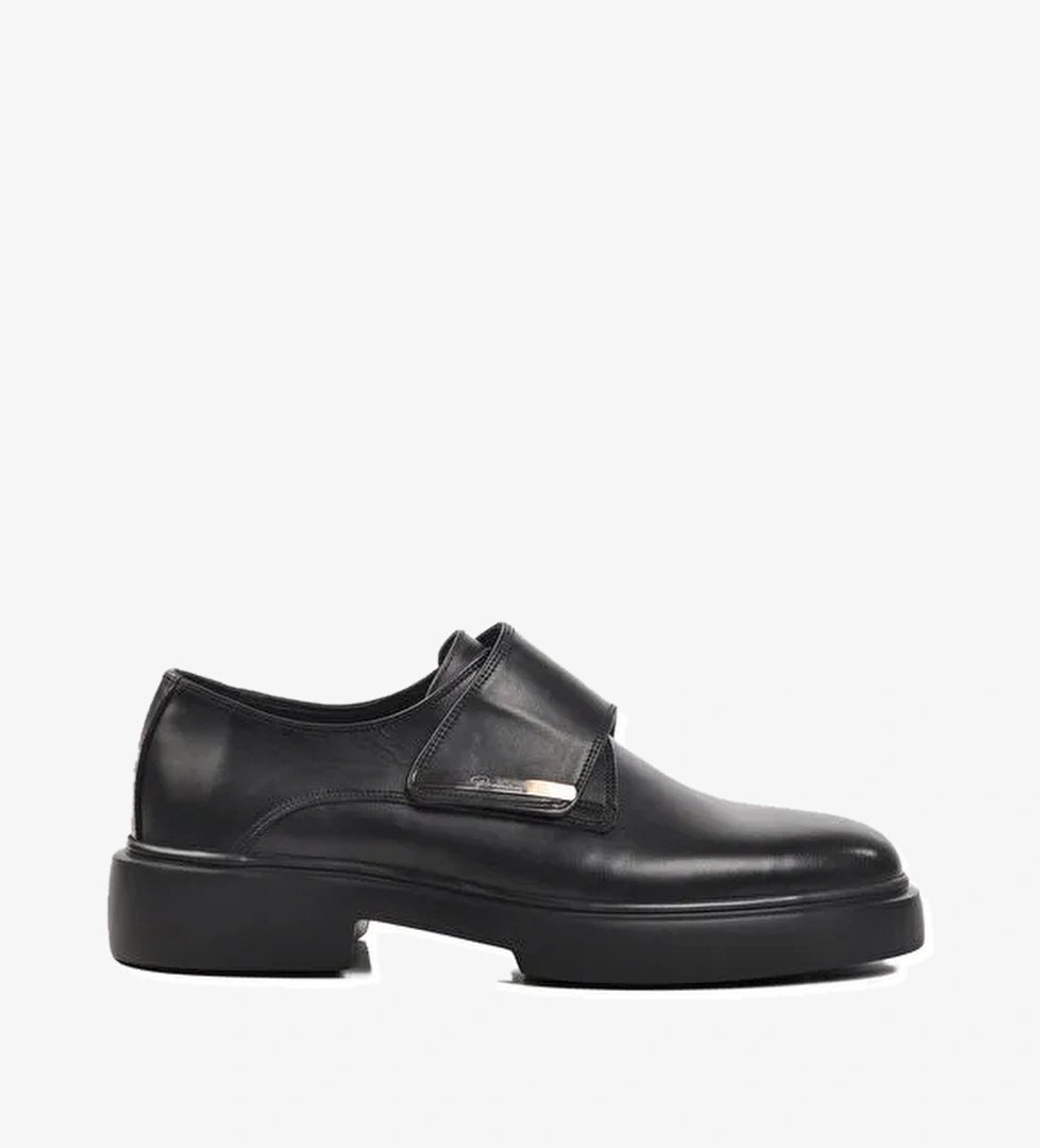 Siyah Hakiki Deri Erkek Casual Ayakkabı Premium 137 M