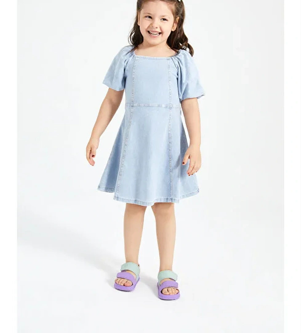 Krixi Hafif Kız Okul Öncesi Lila Sandalet - Görsel 1