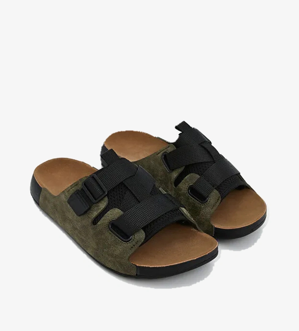 Süet Görünümlü Erkek Terlik - Görsel 1