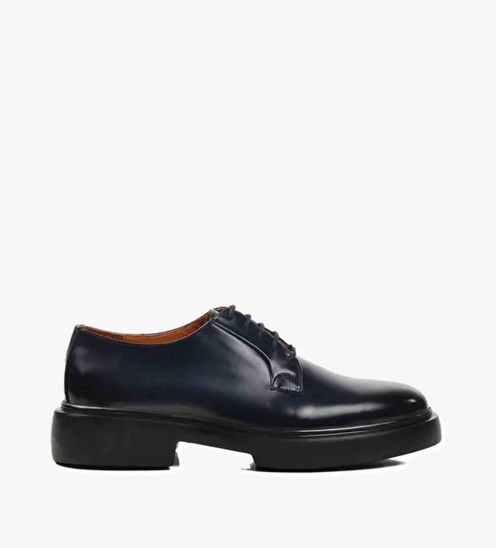 Lacivert Açma Hakiki Deri Erkek Klasik Ayakkabı Premium 160 M