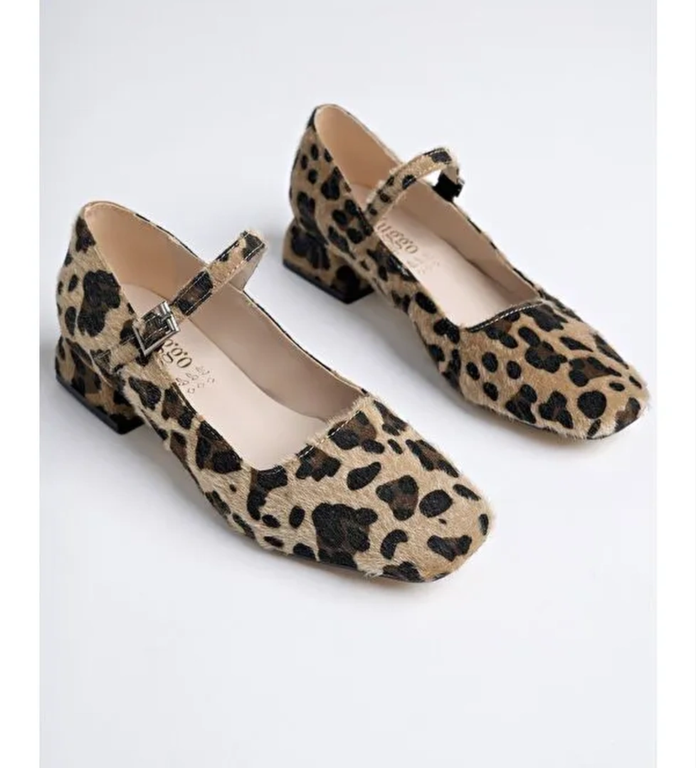 MARY Kare Burunlu Kadın Kısa Topuklu Ayakkabı - Görsel 1