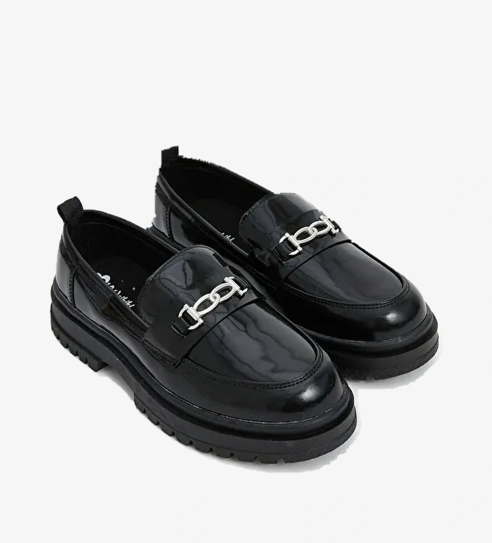 Metal Aplikeli Kız Çocuk Klasik Ayakkabı - Görsel 1