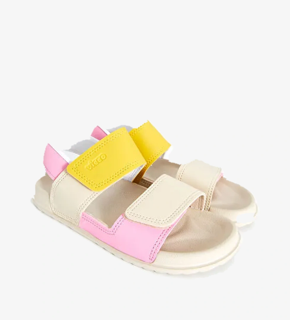 Krixi Hafif Kız Okul Öncesi Bej Sandalet - Görsel 1