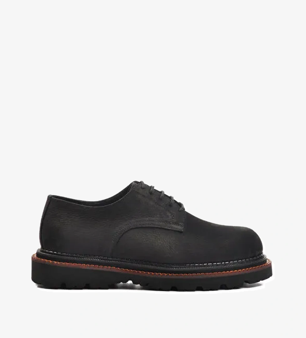 Siyah Nubuk Hakiki Deri Erkek Klasik Ayakkabı Premium 2130 M