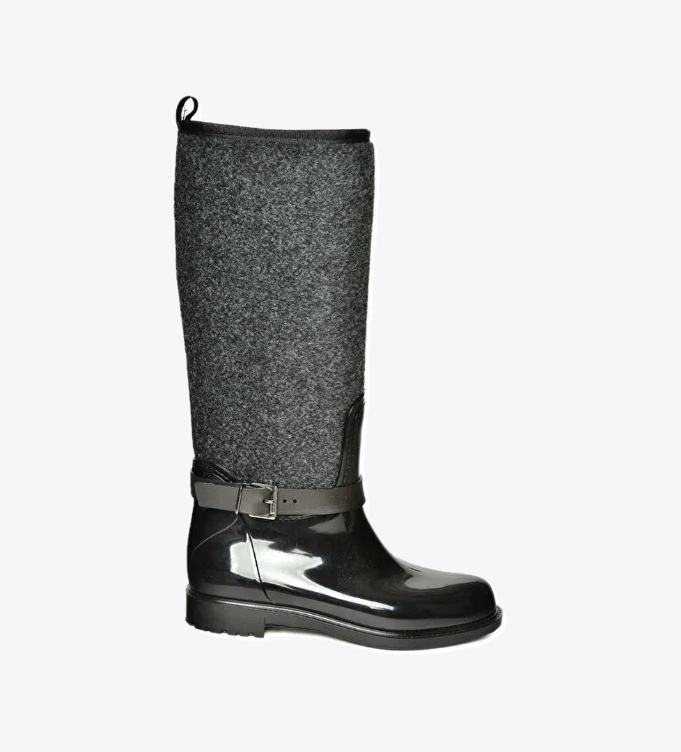 T858725204 Siyah Kadın Çizme - Görsel 1