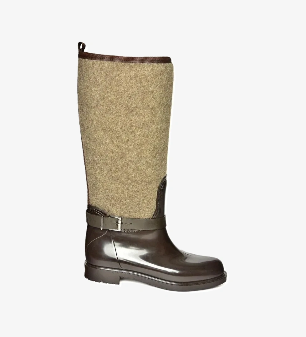 Fox Shoes T858725204 Siyah Kahverengi Kadın Çizme model görseli