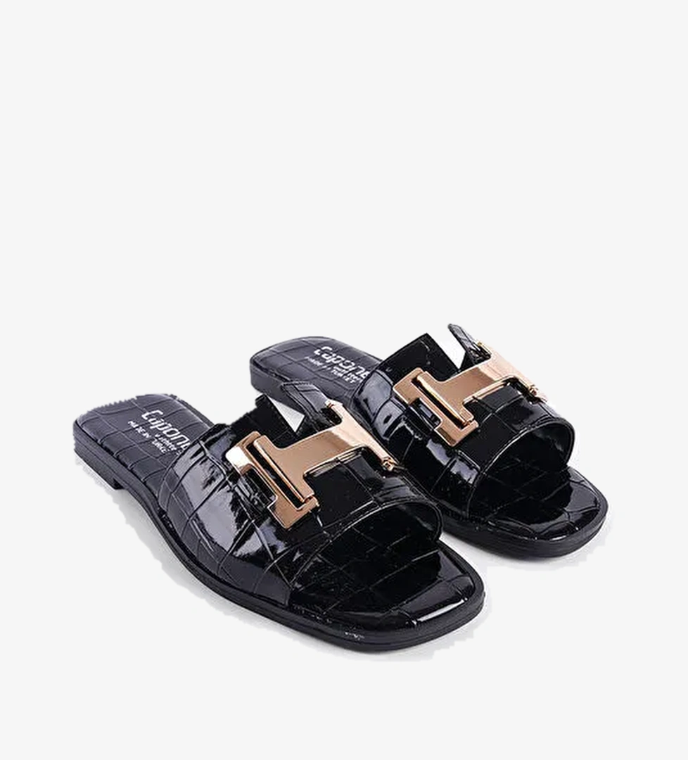 Kadın H Gold Tokalı Terlik - Görsel 1