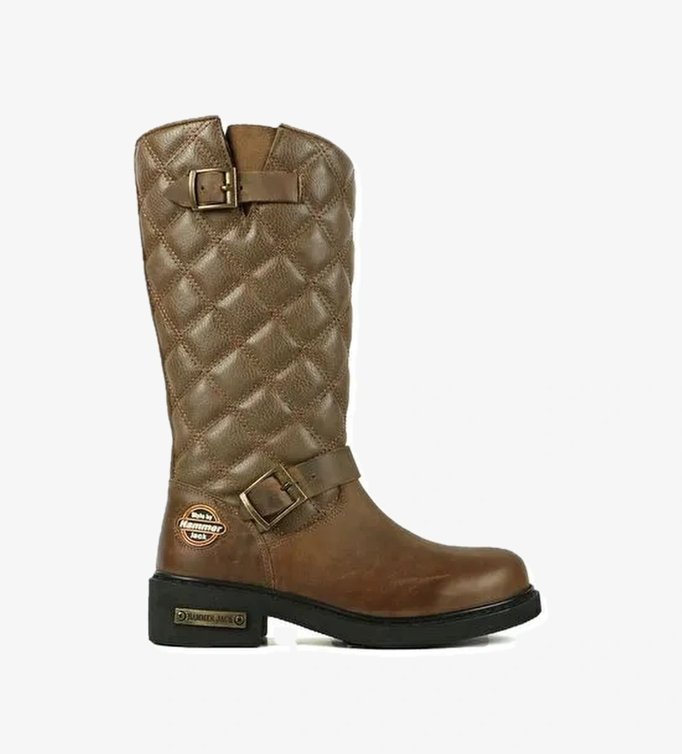 Garson Hakiki Deri Kum Kadın Çizme - Görsel 1