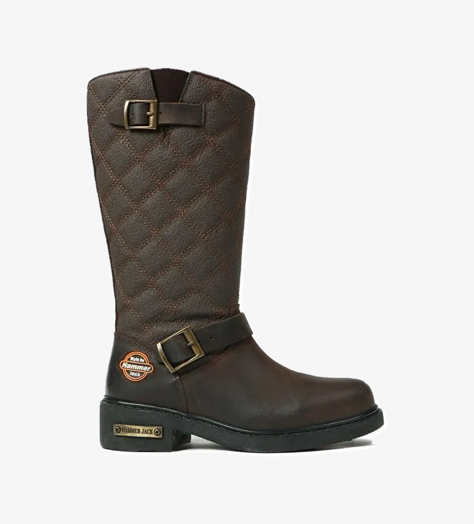 Hammer Jack Garson Bot Outdoor Hakiki Deri Kahve Kadın Çizme model görseli