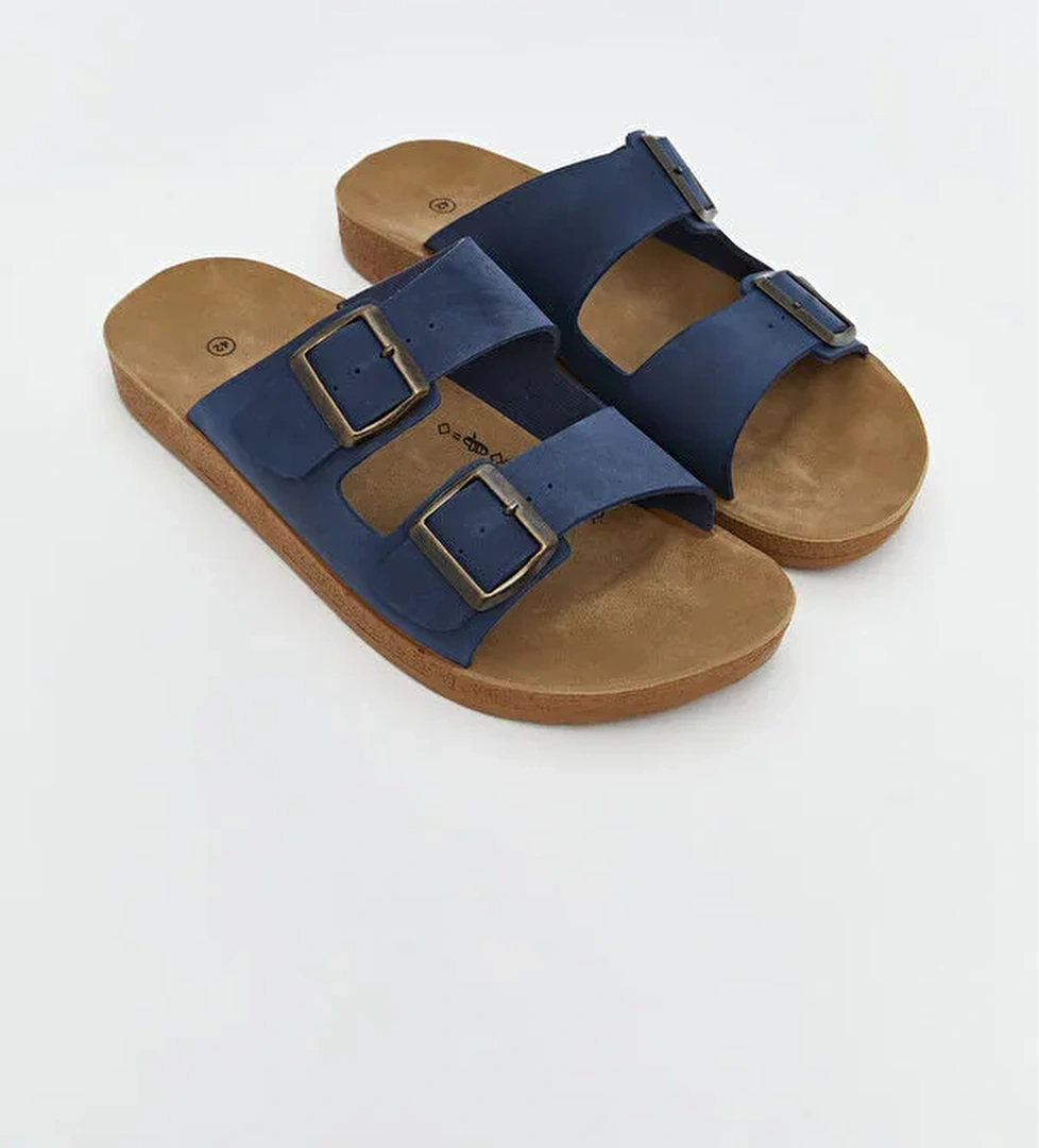 Lcw Steps Kahverengi Lcw Steps Çift Bantlı Erkek Terlik