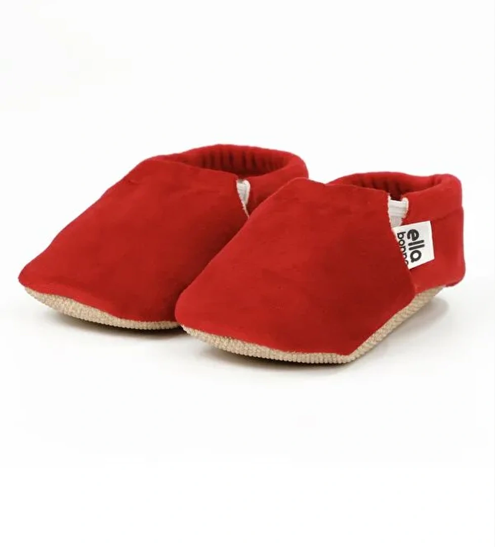 Kadife Bebek Patiği, Kaydırmaz Taban, Kreş Ayakkabısı Patik