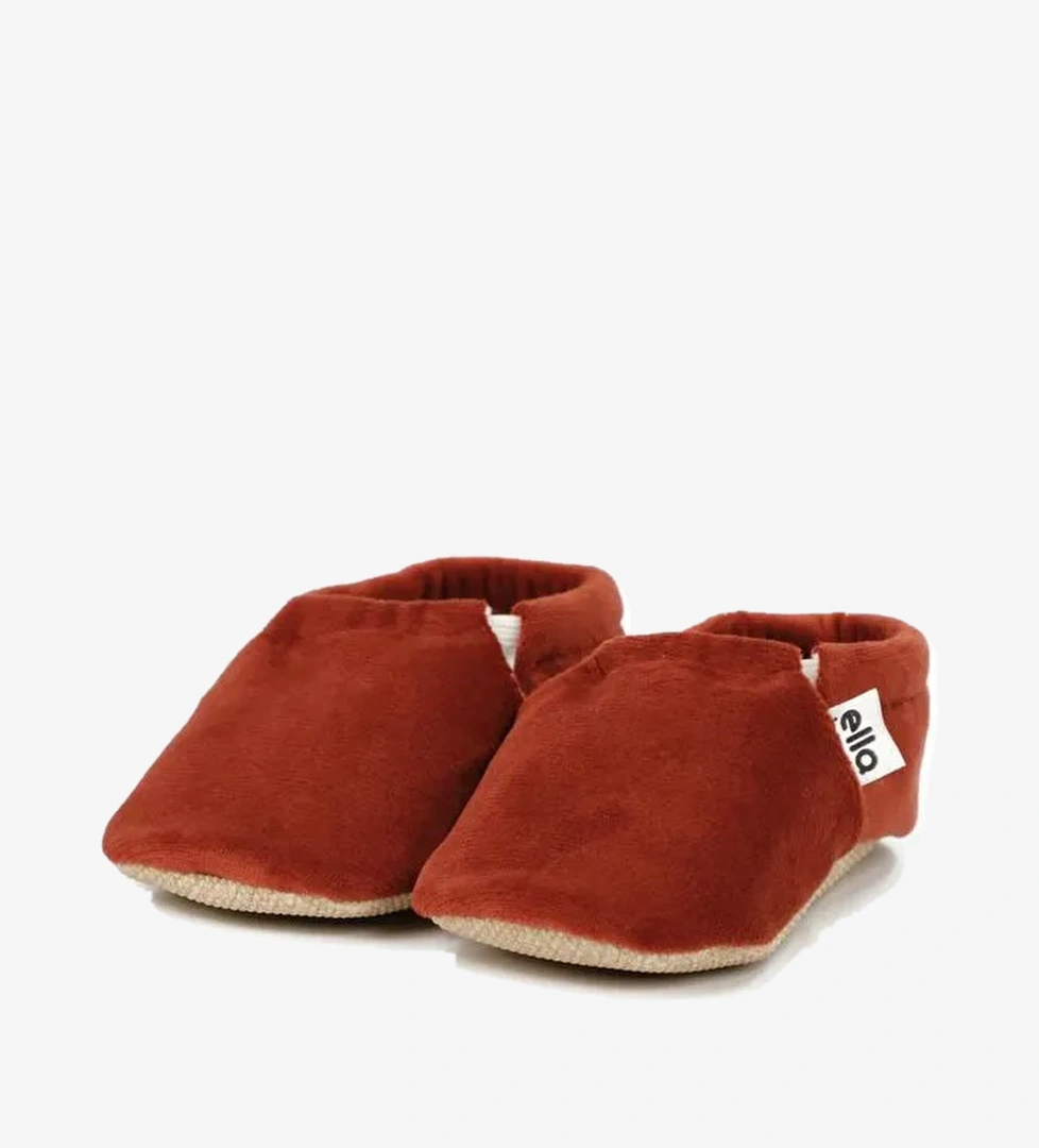 Kadife Bebek Patiği, Kaydırmaz Taban, Kreş Ayakkabısı Patik