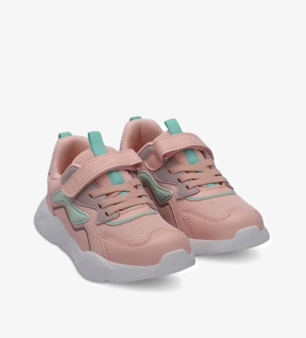 PESO I Kız Çocuk Cırt Cırtlı Pembe Sneaker